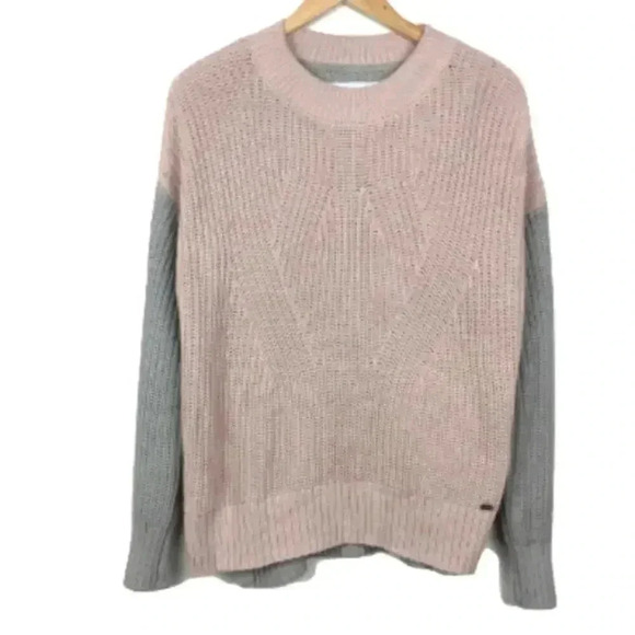 SUPERDRY Nordic Pink Colorblock Sweater - Picture 1 of 6